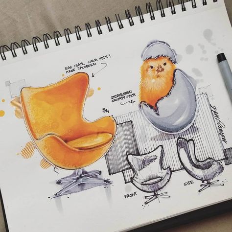 Furniture Illustration, Chair Art, Furniture Sketch, Furniture Design Sketches, Interior Design Drawings, Interior Design Sketches, Industrial Design Sketch, Interior Sketch, Motivation Goals