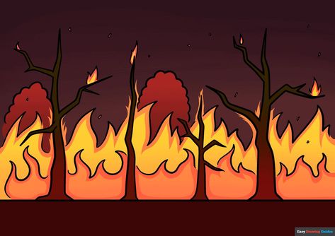 Learn How to Draw a Forest Fire: Easy Step-by-Step Drawing Tutorial for Kids and Beginners. See the full tutorial at https://easydrawingguides.com/how-to-draw-a-forest-fire/ . Fire Simple Drawing, Simple Fire Drawing, Tree On Fire Drawing, How To Draw Forest, Easy Fire Drawing, Fire Drawing Tutorial, Fire Drawing Easy, Forest Fire Drawing, Burning Forest Drawing