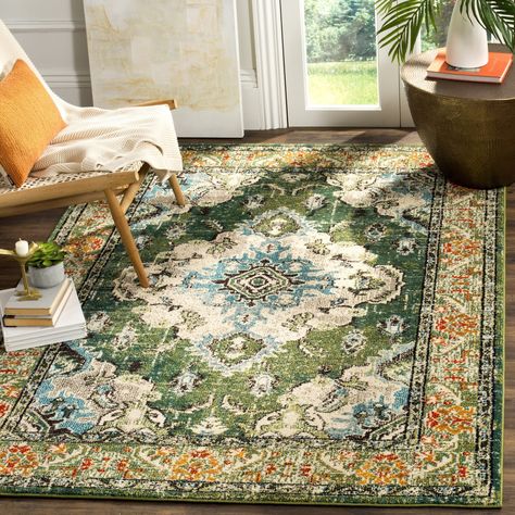 Vintage Medallion, Light Blue Rug, Light Blue Area Rug, Green Area Rug, Medallion Rug, Traditional Area Rug, Classic Rugs, Transitional Rugs, Green Area Rugs