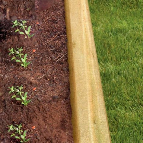 5 Favorite Flower Bed Edging Ideas | Family Handyman Wood Border Landscaping, Flower Bed Edging Ideas, Landscape Timber Edging, Railroad Ties Landscaping, Wood Landscape Edging, Landscape Boarders, Bed Edging Ideas, Wooden Garden Edging, Yard Edging