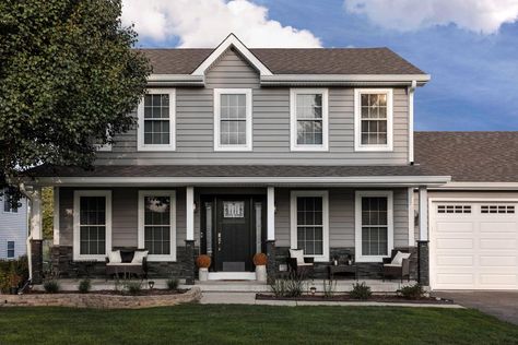 Vinyl Siding Color Schemes, Clay Vinyl Siding, Alside Siding, Grey Siding House, Exterior Vinyl Siding Colors, Vinyl Siding Color Combinations, Mastic Vinyl Siding, Certainteed Vinyl Siding, Grey Vinyl Siding