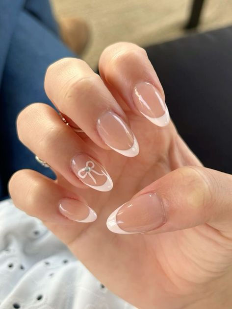 Bow Nail Designs, Bow Nail Art, Cute Simple Nails, Nagel Tips, Simple Gel Nails, Summery Nails, Girly Acrylic Nails, Short Acrylic Nails Designs, Girls Nails