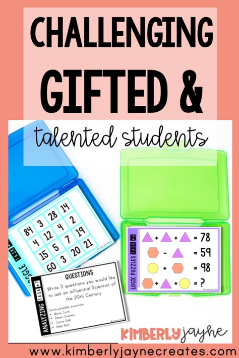 Are you looking for ways to challenge gifted students in your classroom? Do you want to foster their intellectual and creative development? If so, you’re in the right place. In this article, you’ll find tried-and-true strategies and activities to engage and challenge gifted students in the regular classroom. Keep reading to find out how to create enriching learning activities for your gifted students and help them grow to their full potential. Activities For Gifted Students, How To Challenge Gifted Students, Pbl For Kindergarten, Teaching Gifted And Talented Students, Kindergarten Gifted And Talented Activities, Gifted Students Activities Middle School, Third Grade Enrichment Activities, Gifted Talented Activities, Extension Activities For Gifted Students