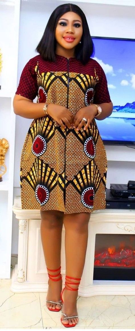 Pin by Bella Dotsey on jolie | Short african dresses, African fabric dress, African design dresses Vitenge Dresses Designs Latest, Vitenge Design African Style Ankara, Vitenge Design Short Dresses, Simple Short Ankara Gowns Classy, Jamsuits Ankara, Kitenge Short Dress Designs, Short Dresses Ankara Styles, African Simple Dress Styles, Short African Print Dresses Ankara