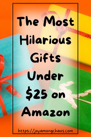 When you have friends and family with a sense of humor, you buy them hilarious gifts. And this gift guide contains the funniest gifts on Amazon for under $25! Make them laugh until they cry with these budget gift ideas. But anything you get here may be so much fun that you'll want to keep them for yourself! Now enjoy these fun gift ideas, and get ready to laugh! Gift guides, fun gifts, hilarious, make someone's day, best gifts, gifts that make people laugh Fun Little Gifts, Cool Little Gifts, Clever Sayings For Gifts, Fun Birthday Present Ideas, Cool Tech Gifts For Women, $50 Christmas Gifts, Funny Birthday Gifts For Friend, Gifts Under $25 For Him, Gift Basket Under $25