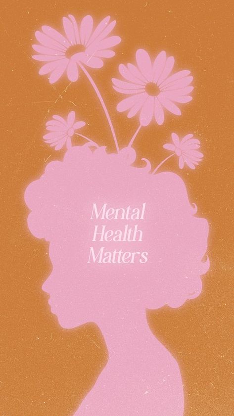 Mental health matters mobile wallpaper template | free image by rawpixel.com / Boom Counseling Wallpaper, Self Love Graphic Design, Mental Health Counselor Career, Mental Health Affirmation Ideas, Mindful Wallpaper, Wellbeing Illustration, Pink Wallpaper Pattern, Psychology Wallpaper, Mental Health Campaigns