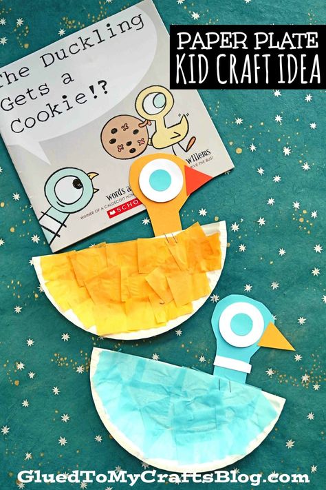 Duckling Craft, Mo Willems Activity, Pigeon Craft, Storybook Crafts, Pigeon Books, Storytime Crafts, Childrens Books Activities, Mo Willems, Kid Craft