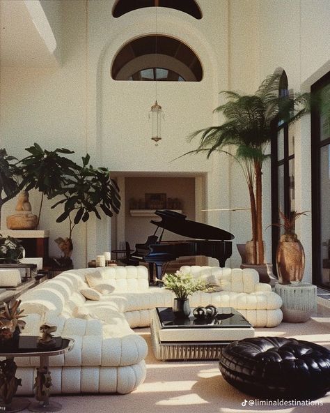 80s Interior Design, 80s Home, 80s Interior, Retro Interior Design, Casa Vintage, Retro Interior, Dream House Rooms, Grand Piano, Apartment Decor Inspiration