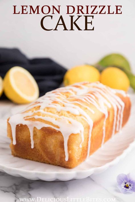 Best Lemon Drizzle Cake, Lemon Drizzle Icing, Easy Lemon Drizzle Cake, Lemon Drizzle Cake Recipe, Lemon Cake Easy, Citrus Cake, Lemon Loaf Cake, Lemon Pound Cake Recipe, Glaze For Cake