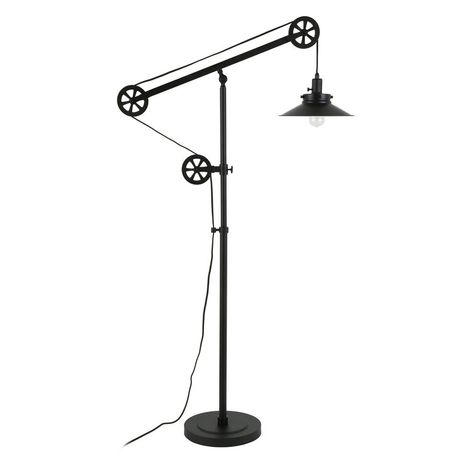 Williston Forge Carlisle 75.5" Task/Reading Floor Lamp & Reviews | Wayfair Pully Light, Pulley Floor Lamp, Light Fixtures Bedroom, Reading Floor Lamp, Pulley System, Bronze Floor Lamp, Industrial Floor Lamps, Reading Lamp Floor, Industrial Flooring