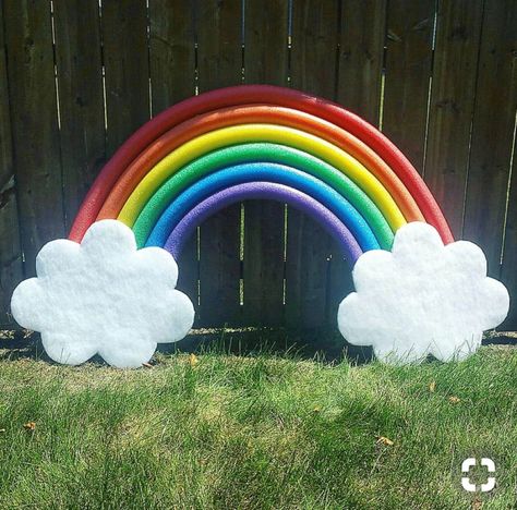 Pool Noodle Rainbow, Jamie Kelly, Rainbow Theme Classroom, Pool Noodle Crafts, Trolls Birthday Party, Diy Rainbow, Pool Noodle, Rainbow Room, Preschool Graduation