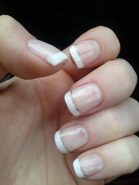 Bridal Nails French, Bridal Manicure, Wedding Day Nails, Bridesmaids Nails, Wedding Manicure, French Pedicure, Wedding Nails French, Nail Art Wedding, Nails Polish