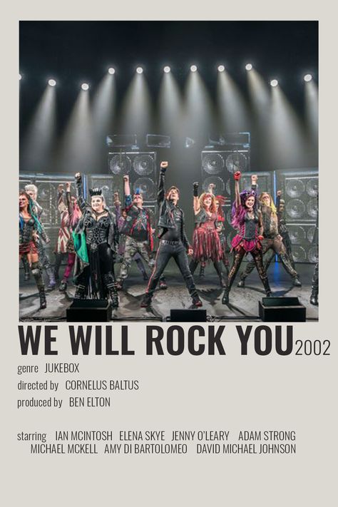 We Will Rock You Poster, Musicals Polaroid Poster, We Will Rock You Musical, Musicals Posters, Theatre Wallpaper, Broadway Musicals Posters, Musical Theatre Posters, Musical Posters, Musical Theatre Shows