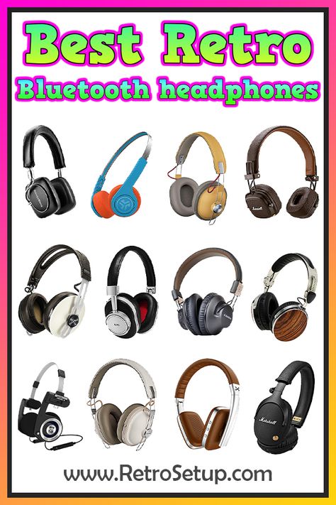 What are the best retro Bluetooth headphones? The best retro Bluetooth headphones to buy in 2019 are in our opinion, probably the Sennheiser Momentum 2.0 headphones. The sound quality, build quality and bang for your buck was taken into consideration in this article. Depending on your budget you should definitely take a look at our Top10 list, of retro Bluetooth headphones 2019. #retroheadphones #bluetoothheadphones Retro Headphones Outfit, Retro Headphones Aesthetic, Headphones To Buy, Vintage Headphones, Retro Headphones, Headphone Outfit, Aesthetic Headphones, Retro Headphone, Best Bluetooth Headphones