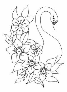 Hello everyone ! I am joy Ghosh , A preofessional Graphic Designer at Online markets. I will do unique Coloring Book Page for children and adults. If you Interested to Do work from me plaease feel free to contact me. Thank In Advance. Flamingo Printables, Flower Pattern Drawing, Flower Drawing Design, Flower Art Drawing, Hand Embroidery Patterns Flowers, Pola Sulam, Hand Embroidery Flowers, Embroidery Flowers Pattern, Simple Embroidery