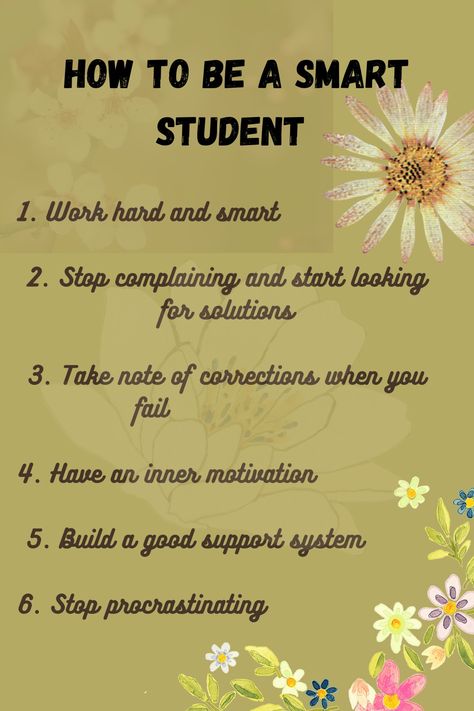 How To Study Smart Tips, Best Study Quotes For Students, How To Encourage Students, How To Be Topper In College, How To Be A Smart Student, Tips To Be Smart In School, How To Be Good Student, How To Learn Better, Study Rules Student