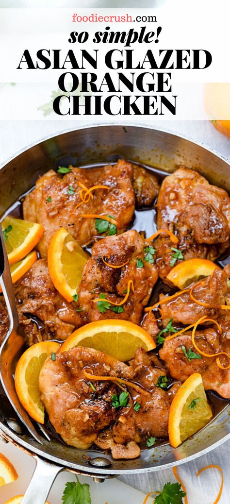 Dinners With Oranges, Orange Chicken Noodles, Orange Garlic Chicken, Dinner Recipes With Ginger, Recipes With Oranges Dinner, Orange Dinner Recipes, Orange Chicken Glaze, Chicken And Orange Recipes, Orange Juice Marinade For Chicken