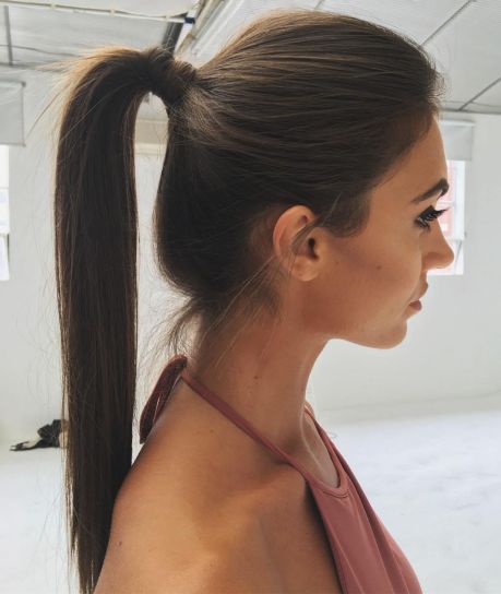 Ponytail For Fine Straight Hair Ponytail Sleek, Straight Ponytail Hairstyles, Prom Ponytail Hairstyles, Thining Hair, Hairstyle Ponytail, High Ponytail Hairstyles, Long Hair Ponytail, Short Hairstyles Fine, Fine Straight Hair