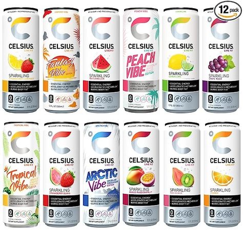 Celsius Energy Drink, Sparkling Strawberry Lemonade, Best Energy Drink, Lime Lemonade, Healthy Energy Drinks, Dream Things, Peach Mango, High Fructose Corn Syrup, Healthy Energy