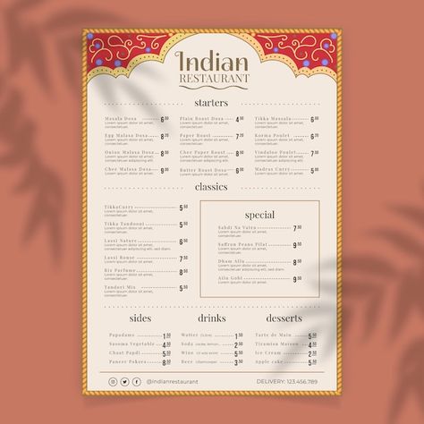 Indian Menu Design, Restaurant Menu Card, Iphone Wallpaper Clock, Colorful Restaurant, Hotel Menu, Turkish Restaurant, Menu Card Design, Restaurant Poster, Restaurant Menu Template