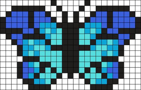 Life Is Strange Butterfly Perler Bead Pattern | Bead Sprites | Misc Fuse Bead Patterns Butterfly Perler Bead Pattern, Life Is Strange Butterfly, Cross Stitch Patterns Free Disney, Pixel Life, Knitting Patterns Free Blanket, Fuse Bead Patterns, Easy Pixel Art, Pixel Art Templates, Pattern Maker