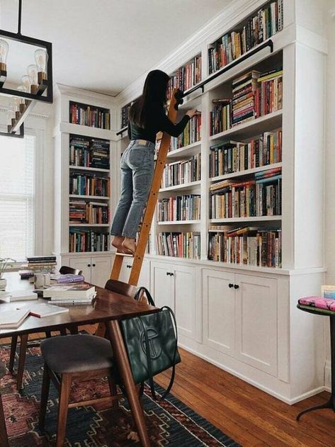 Dining Room Bookshelves, Build Your Own Shelves, Dream Home Library, Dining Room Library, Home Library Rooms, Room Bookshelf, Library Room, Library Wall, Room Library