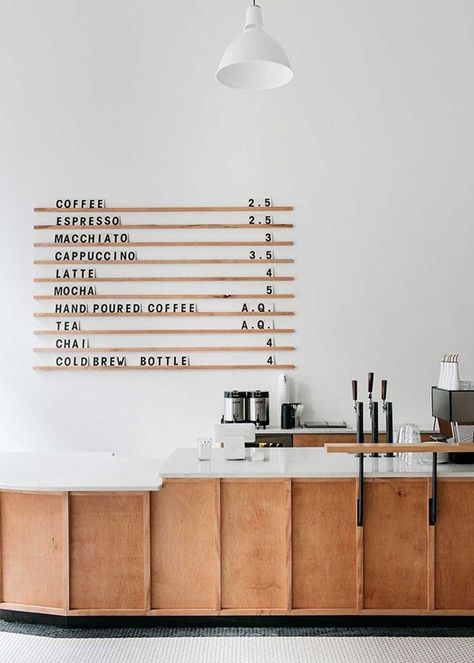 Minimal menu board ideas inspired by cafés for the home from The Fauxmartha. If you have to menu plan, make it beautiful. Menu Boards, Coffee Shops Interior, Menu Board, Coffee Shop Design, Cafe Interior Design, Design Hotel, Cafe Shop, Hospitality Design, Shop Interiors