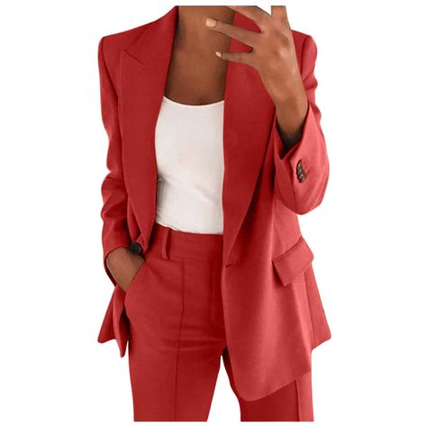 PRICES MAY VARY. business casual clothes for women petite work clothes for women 2023 womens suits for work professional 2 piece fall day 2023 womens business casual outfits sets business casual outfits for women black work clothes for women office casual day clothes for women for work plus business casual pants for women plus women business casual outfits 2pc work outfits for women office professional women's suits for wedding office clothes for women tops womens pants dressy casual fall day cl Womens Professional Suits, Casual Clothes For Women, Ladies Trouser Suits, Elegantes Outfit Damen, Womens Business, Plus Size Suits, Ladies Blazer, Business Casual Outfits For Women, Office Outfits Women