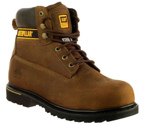 Caterpillar Brown Holton Safety Boots Worker Boots, Safety Work, Cut Resistant Gloves, Work Gear, Wellington Boots, Safety Boots, Work Safety, Boot Brands, Goodyear Welt