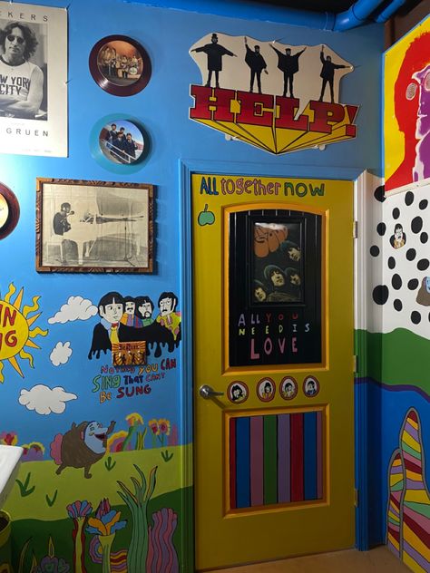 Beatles Themed Nursery, The Beatles Decor, The Beatles Room Decor, Beatles Bathroom, The Beatles Aesthetic, Beatles Room Decor, Beatles Bedroom, Beatles Crafts, Beatles Ideas