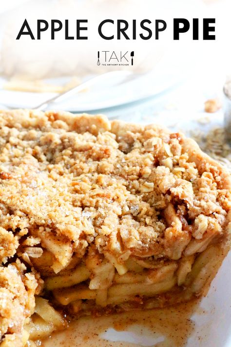 Apple Crisp Pie, Homemade Apple Crisp, Dutch Apple Pie Recipe, Oat Crumble Topping, Oatmeal Crisp, Best Apple Crisp, Oatmeal Toppings, Apple Crumble Pie, Dutch Apple Pie