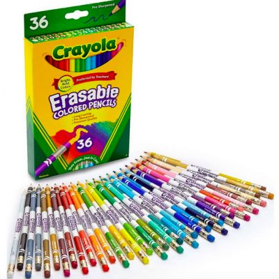 Erasable Colored Pencils, Crayola Pencils, Large Woven Basket, Pencils Art, Marker Crafts, Crayon Roll, Colored Pencil Set, Crayola Crayons, Washable Markers