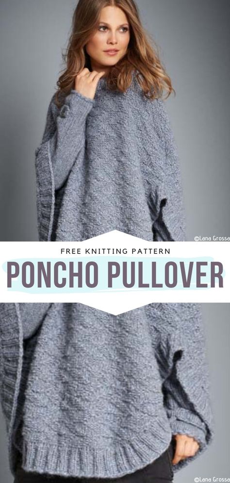 Spiced Up Simplicity Ponchos Free Knitting Patterns Poncho Knitting Patterns Women, Poncho Knitting Patterns Free, Knitted Poncho Patterns Free, Poncho Sweater Pattern, Easy Poncho Knitting Pattern, Crochet Poncho With Sleeves, Knitted Cape Pattern, Poncho With Sleeves, Hand Knit Poncho