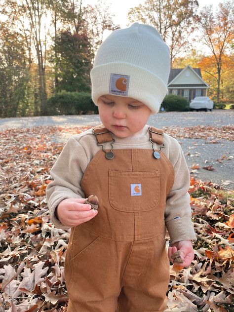 Toddler Carhartt Overalls Outfit, Carhartt Toddler Boy Outfit, Baby Boy Carhartt Overalls Outfit, Boy Pumpkin Patch Outfit, Carhartt Baby Outfits, Baby Carhartt Outfit, Baby Carhartt Beanie, Baby Carhartt, Fall Baby Outfits