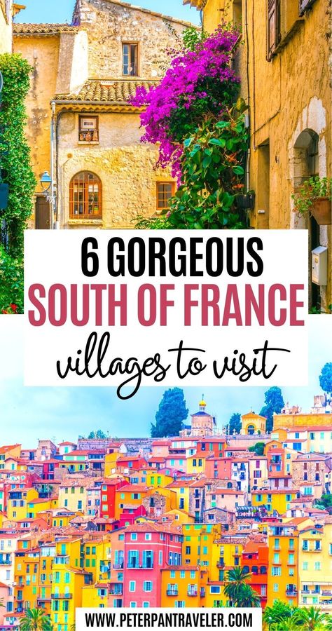 6 Gorgeous South of France Villages to visit. Are you looking to Travel to the South of France? Do you want the perfect Itinerary for your France vacation? Here is a list of the best villages in the South of France | South of France Villages | Best Villages in South of France | Best Villages South France | South of France Itinerary | South of France Travel | South of France Travel Bucket Lists | South of France Travel Destinations #travel #francetravel #southoffrance #france #europe South Of France Itinerary, South Of France Travel, Nice France Travel, France Vacation, South France, France Itinerary, Road Trip Europe, Paris France Travel, France Travel Guide