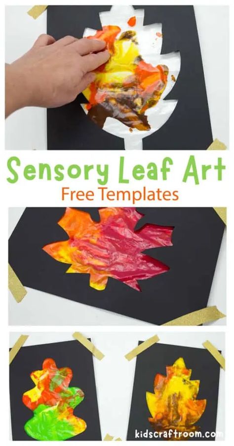 Preschool Process Art Fall, Leaves Changing Color Preschool, Leaf Learning Activities, Sensory Leaf Painting, Autumn Science Preschool, Leave Crafts Toddlers, Autumn Mark Making, Leaves Activity For Toddlers, Fall Art Activities For Infants