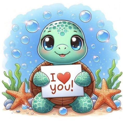 Turtle Images, Cute Animal Quotes, Cartoon Turtle, Good Morning Funny Pictures, Cute Good Morning Images, Cute Turtle, Turtle Art, Cute Turtles, Animal Quotes