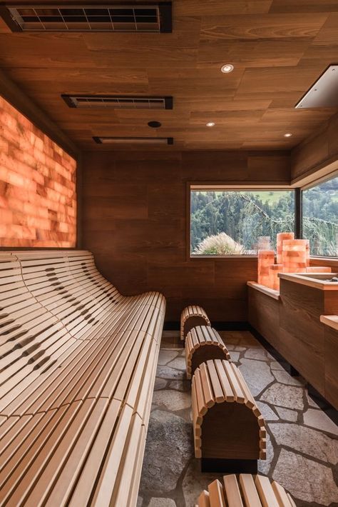 Stone Sauna, Sauna Luxury, Sauna Aesthetic, Luxury Sauna, Diy Sauna, Home Spa Room, Home Sauna, Inmobiliaria Ideas, Wellness Room