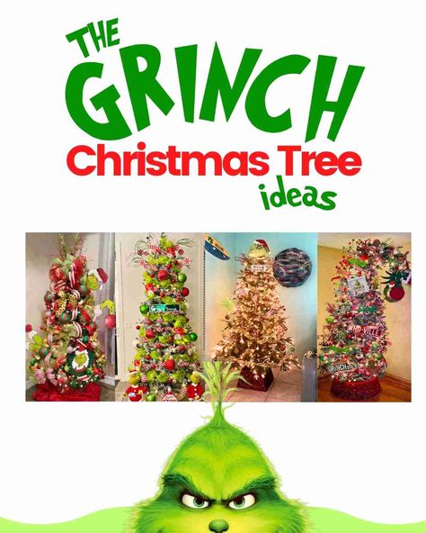 grinch christmas trees Grinch Christmas Tree Ideas, Grinch Christmas Tree Ideas Themed, Unique Christmas Trees Themes, Whoville Christmas Decorations, Grinch Trees, Grinch Decorations, Whoville Christmas, The Grinch Christmas, Grinch Christmas Tree