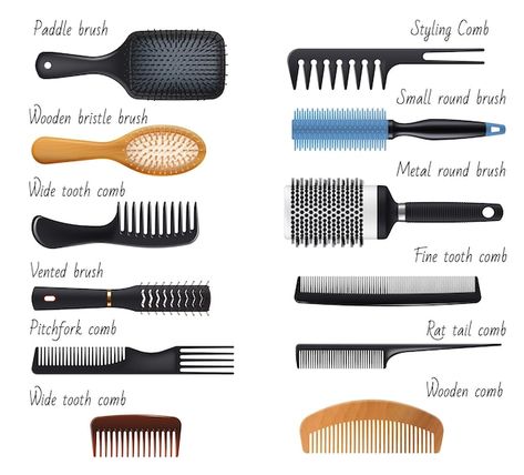 Hair Brushing, Hair Salon Tools, Home Hair Salons, Hair Academy, Hairdresser Salon, Hair Care Tools, Rat Tail, Natural Afro Hairstyles, Paddle Brush