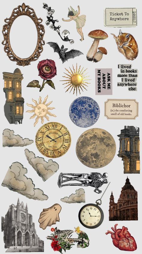 #stickersheet Art Printable Stickers, Vintage Sticker Sheets Printable, Collage Art Stickers, Aesthetic Clipart Sticker, Home Stickers Printable, Stickersheet Aesthetic, Collage Stickers Aesthetic, Vintage Stickers Printables Retro, Free Stickers Printables