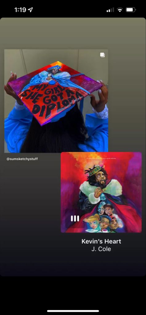 Grad Cap Ideas The Weeknd, J Cole Cap Decoration, Summer Walker Graduation Cap, Bryson Tiller Graduation Cap, Lauryn Hill Graduation Cap, Graduation Cap Designs J Cole, Graduation Cap Album Cover, Nipsey Hussle Graduation Cap, Brent Faiyaz Graduation Cap