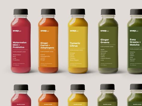 Juice Label Designs by ⋈ Brandon Termini ⋈ for Handsome on Dribbble Label Minuman, Fruit Juice Packaging, Juice Cafe, Juice Bar Design, Juice Label, Juice Branding, Drinks Packaging Design, Juice Packaging, Juice Bottle