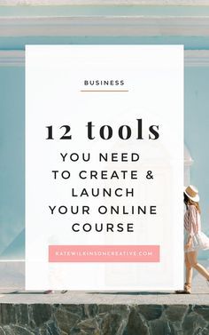 The Tools Tech You Need to Create Launch Your Online Course: In this post, I'm sharing a comprehensive list of all of the tools and software I used to create, design and sell my signature online program. #launchtips #onlinecourselaunch #businesstips #businessgrowth via @katewilkinsoncr Launch Strategy, Course Launch, Online Course Creation, Create Online Courses, Online Business Tools, Marketing Program, My Signature, Online Programs, The Tools