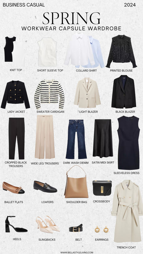 workwear capsule wardrobe Simple Workwear Outfits, Spring Work Capsule Wardrobe 2024, Spring Outfits Office Style, Work Outfits Women Spring, Work Capsule Wardrobe Business Casual, Corporate Capsule Wardrobe, Spring Work Outfits Office Chic, Dressing Capsule, Viking Outfits