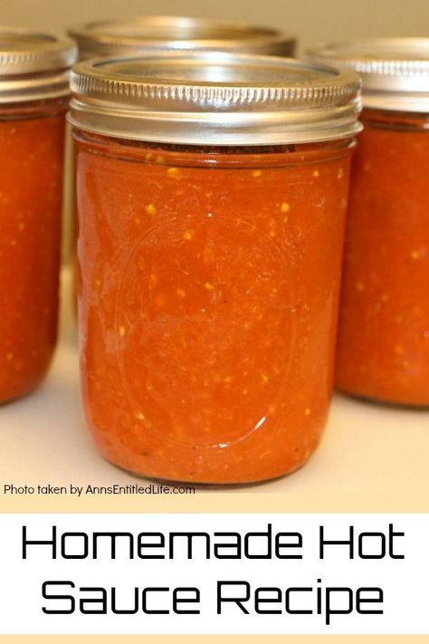 Hot Pepper Sauce For Canning, Habanero Hot Sauce Canning, Canning Hot Pepper Sauce, Canning Pepper Sauce, How To Can Hot Sauce, How To Make Your Own Hot Sauce, Canned Habanero Hot Sauce, How To Make Hot Sauce From Fresh Peppers, Franks Hot Sauce Recipes