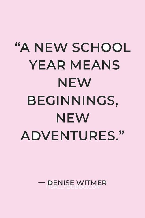 “A new school year means new beginnings, new adventures, new friendships, and new challenges. The slate is clean and anything can happen” — Denise Witmer. September is almost here, it’s time to go back to school! Click here for 100 Happy Back to School Quotes for kids, teachers, and parents. Celebrate the return to the classroom with these motivational, encouraging, and funny quotes that are perfect for a lunchbox note. Have a happy school year! Back To School Quotes Funny, School Quotes For Kids, First Day Of School Quotes, Happy Back To School, High School Quotes, Welcome Quotes, Back To University, Back To School Quotes, First Day School