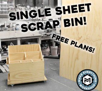 Picture of Scrap Cart From a Single Plywood Sheet (w/ Plans!) Woodworking Beginner, Advanced Woodworking Plans, Lumber Storage, Woodworking Jobs, Wood Crafting Tools, Woodworking For Kids, Plywood Sheets, Popular Woodworking, Free Plans