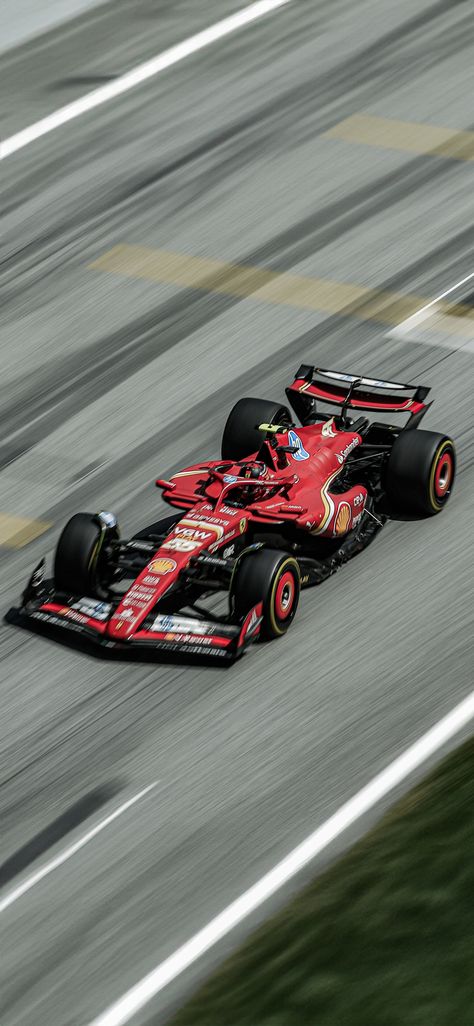 F1 Car Photography, F1 Pitstop Wallpaper, Carlos Sainz F1 Car, Carlos Sainz Driving, F1 Cars Ferrari, Formula One Photography, Ferrari Carlos Sainz Wallpaper, F1 Cars Aesthetic, Carlos Sainz Car Wallpaper