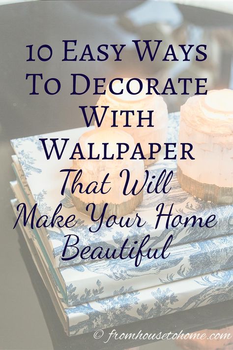 10 Ways To Decorate With Wallpaper That Will Make Your Home Beautiful | If you're looking for some creative DIY wallpaper ideas or ways to use up some leftover bits, this list of easy ways to decorate with wallpaper is perfect! Decorate With Wallpaper, Wallpaper Craft, Bathroom Wall Coverings, Backsplash Wallpaper, Wallpaper Crafts, Inexpensive Art, How To Make Headboard, Picture Molding, Look Wallpaper